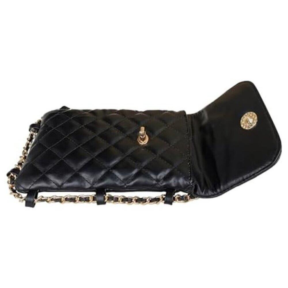 Cell Phone Crossbody Bag Quilted Vegan Leather Phone Purse with Soft Chain - Picture 7 of 13